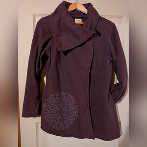 Adria Mode Purple Jacket with Embroidered Detail